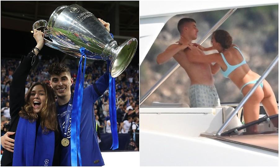 Ο Χάβερτς εθεάθη να... παλεύει με τη σύντροφό του σε κότερο