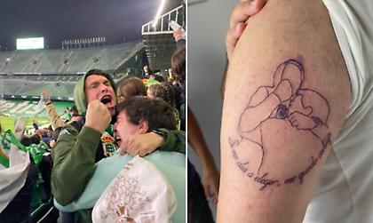 Οπαδός της Μπέτις έκανε τατουάζ τον πανηγυρισμό με τον πατέρα του σε γκολ του Μπόρχα Ιγκλέσιας!