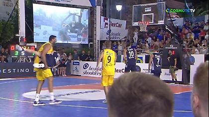 Ο «γίγαντας» Μπουρούσης μάρκαρε τον Πετρούνια και τον… σήκωσε στον αέρα!