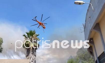 Φωτιά δίπλα στο Δημοτικό Στάδιο Πύργου και σε σπίτια: Τρία μέτωπα σε μία ώρα στην Ηλεία