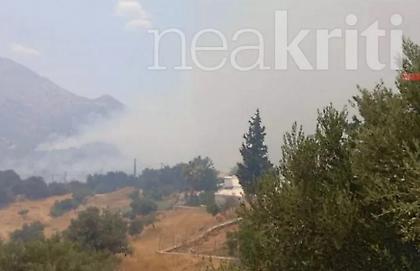 Κρήτη: Μεγάλη πυρκαγιά στα νότια του νησιού - Και από αέρος η μάχη με τις φλόγες