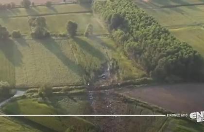 Καβάλα: Βίντεο από drone πάνω από την περιοχή που κατέπεσε το Antonov