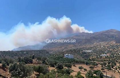 Νέο μέτωπο φωτιάς στο Ρέθυμνο - Μήνυμα του 112 για εκκένωση στα Σακτούρια - Δείτε βίντεο