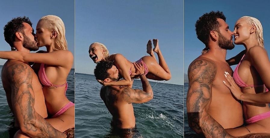 Σχίζας και Παναγιώταρου σε καυτά φιλιά στην παραλία