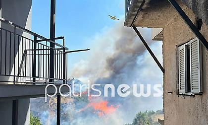 Δύο μέτωπα φωτιάς στην Ηλεία: Μήνυμα από το 112 για εκκένωση του οικισμού Πηγάδι