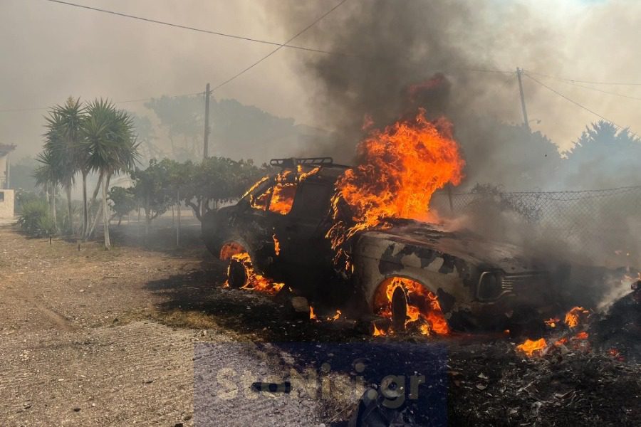 Λέσβος-φωτιά: Επιδεινώνεται η εικόνα,απειλούνται 2 οικισμοί