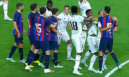 Ρεάλ-Μπαρτσελόνα: Ένταση και παραλίγο μαζική συμπλοκή στο... φιλικό