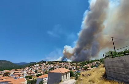 Περιφερειάρχης Βορείου Αιγαίου: Η φωτιά από τη Βρίσα πλησιάζει σε στρατόπεδο και σπίτια