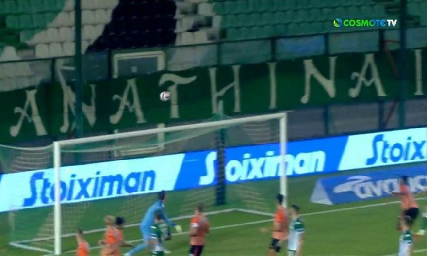 Η εντυπωσιακή κεφαλιά του Καμπετσή που κατέληξε στο οριζόντιο δοκάρι