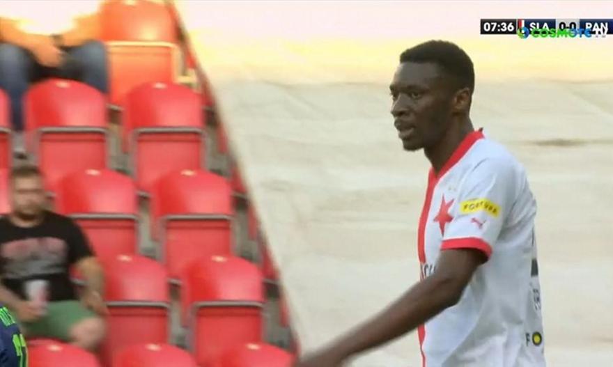 Πρώτη απειλή για Σλάβια με κακή κεφαλιά του Τραορέ