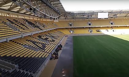 «Αγια-Σοφιά - OPAP Arena»: Τα δοκιμαστικά σε scoreboards και σε ηχεία με ύμνο ΑΕΚ και Καζαντζίδη!