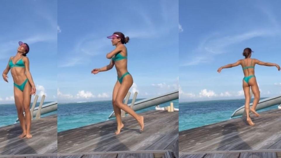 Η Ειρήνη Παπαδοπούλου χορεύει μπαλέτο μόνο με το μπικίνι της