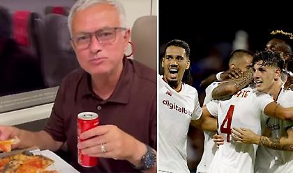 Ο Μουρίνιο κέρασε 60 πίτσες σε παίκτες και προσωπικό της Ρόμα μετά τη νίκη επί της Σαλερνιτάνα