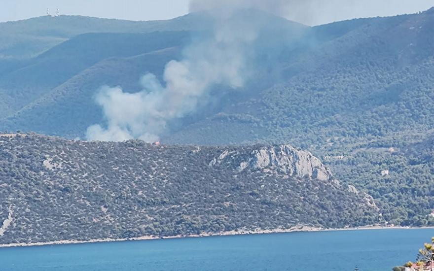 Σε ύφεση η φωτιά στο Κατακάλι Κορινθίας