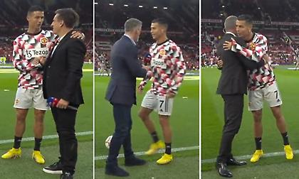 Σνόμπαρε… άγρια τον Κάραγκερ ο Ρονάλντο: Χειραψία με Κιν-Νέβιλ, αλλά εκείνον τον αγνόησε επιδεικτικά