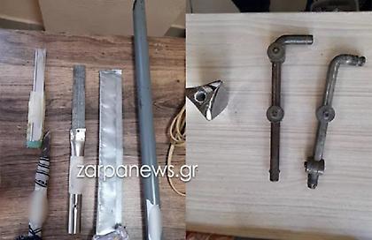 Κρήτη: Δείτε τα αυτοσχέδια όπλα που βρέθηκαν μετά από έλεγχο στις φυλακές Αγιάς