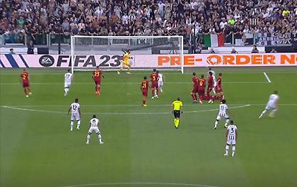 Απίθανη φαουλάρα του Βλάχοβιτς και 1-0 η Γιουβέντους στο 2'