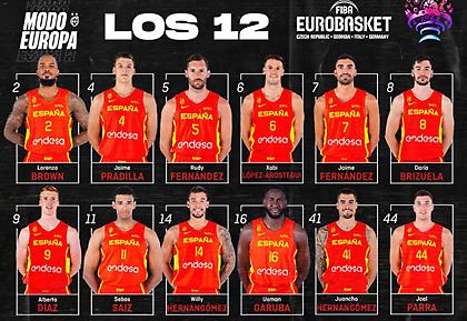 Η δωδεκάδα της Ισπανίας για Ευρωμπάσκετ: Μέσα ο Γκαρούμπα