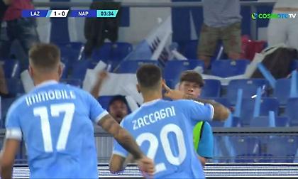 Ο Τζακάνι ανοίγει το σκορ για τη Λάτσιο κόντρα στη Νάπολι