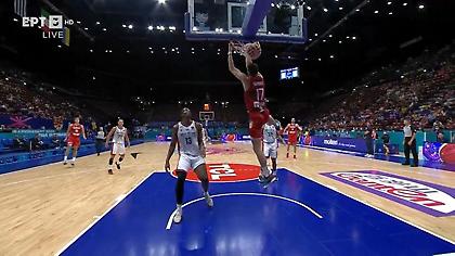 Εντυπωσιακά καρφώματα από Μάτκοβιτς και Χεζόνια με διαφορά λίγων δευτερολέπτων