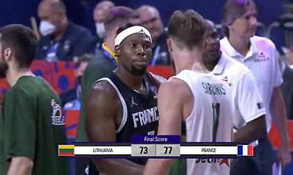 Τα στιγμιότυπα της δύσκολης νίκης της Γαλλίας επί της Λιθουανίας