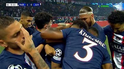 Τρομερό blooper: Δέχθηκε αγκωνιά στους πανηγυρισμούς ο Βεράτι!