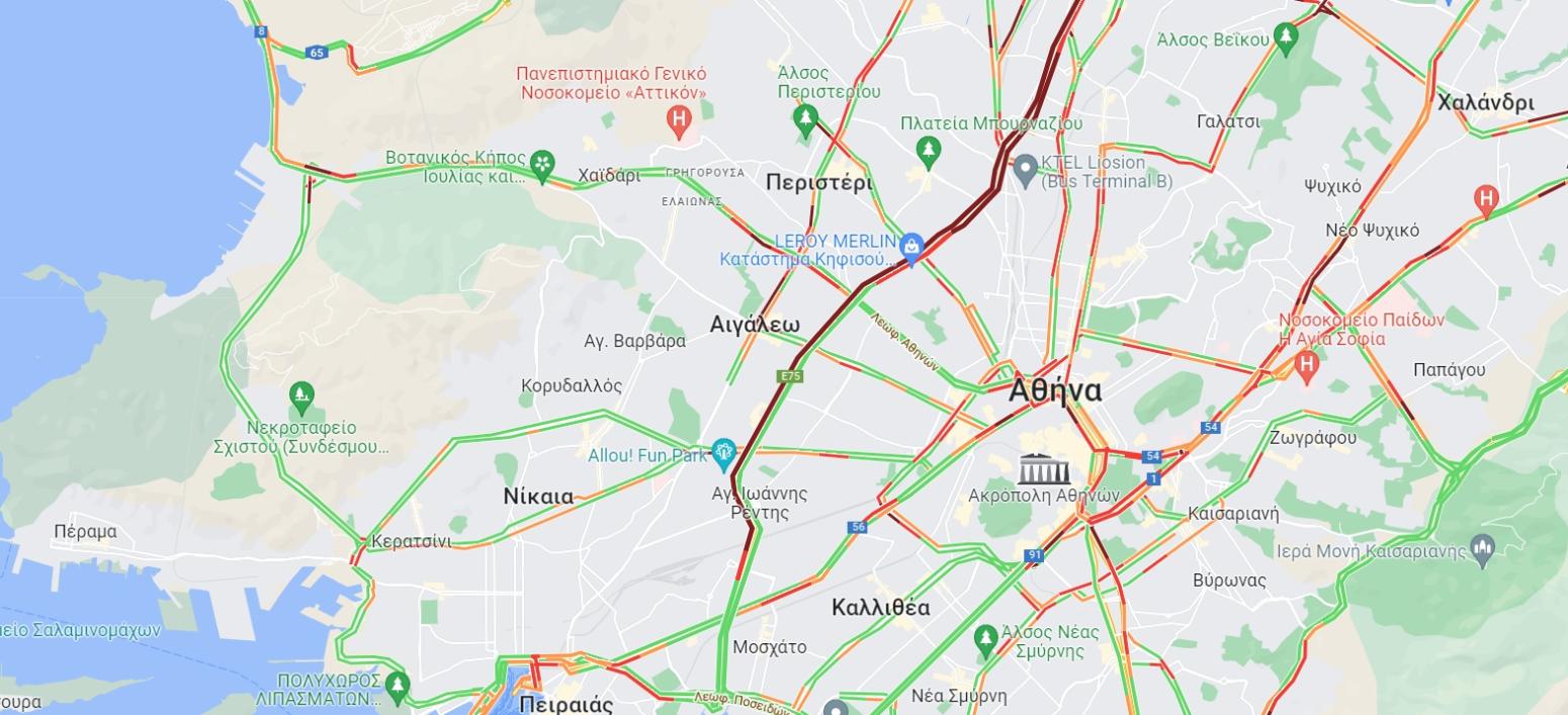 Κίνηση στους δρόμους: Ποιοι δρόμοι έχουν φρακάρει