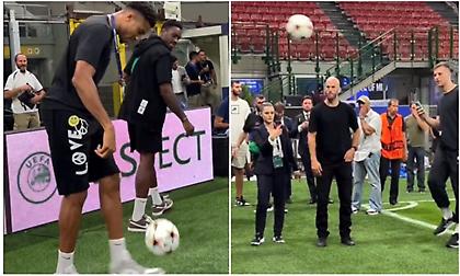 Οι παίκτες της Εθνικής μπάσκετ έπαιξαν μπάλα στο «Μεάτσα» με μπροστάρη τον Γιάννη Αντετοκούνμπο!