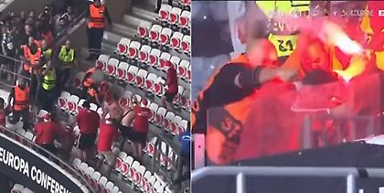 Σοκαριστικές εικόνες: Απίστευτα χτυπήματα των σεκιούριτι του γηπέδου σε οπαδούς της Κολωνίας!