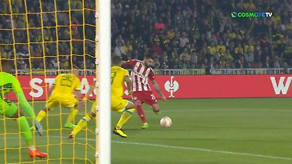 Πρώτη απειλή για τον Ολυμπιακό, άστοχο το σουτ του Άβιλα