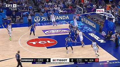 Ελλάδα-Τσεχία: Το εντυπωσιακό alley-oop κάρφωμα του Παπαγιάννη
