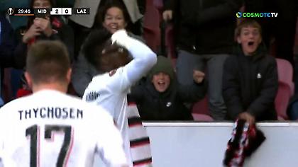 Σόκαρε τη Λάτσιο με δύο γκολ σε πέντε λεπτά η Μίντιλαντ