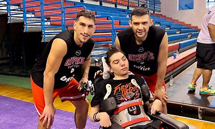 Επισκέφτηκε την προπόνηση του Ολυμπιακού στην Κύπρο ο Χρήστος