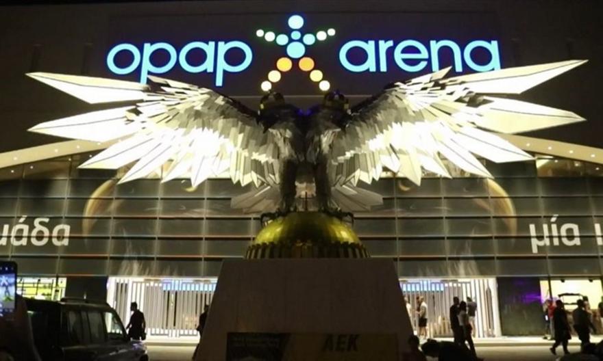 «OPAP Arena-Αγιά Σοφιά»: Φωτίστηκε ο δικέφαλος αετός