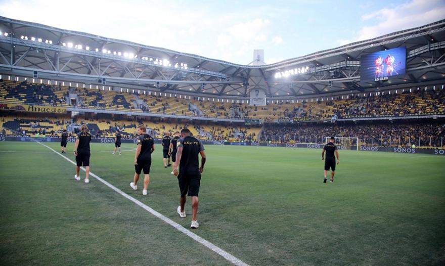 AEK: Η πρώτη είσοδος των παικτών στην Αγια-Σοφιά OPAP Arena