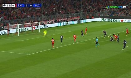 Μπάγερν-Πλζεν: Ο Γκνάμπρι κάνει το 2-0 μετά από άψογη συνεργασία