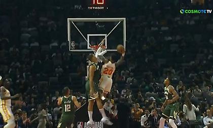 Το απίθανο poster κάρφωμα του Κόλινς στον Μπρουκ Λόπεζ!