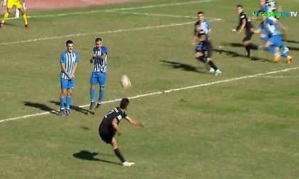 Μαγική εκτέλεση φάουλ του Προβυδάκη για το 1-0 της Λαμίας στην Αριδαία!