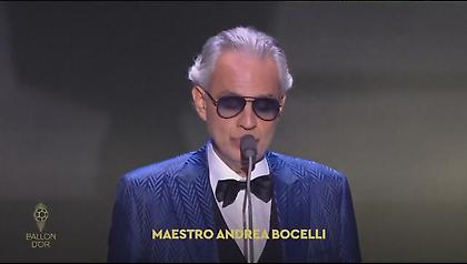 To συγκλονιστικό Nessun Dorma του Andrea Bocelli στην τελετή απονομής της Χρυσής Μπάλας