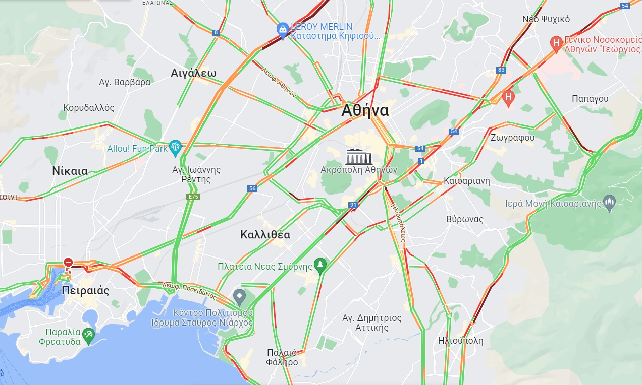 Μποτιλιάρισμα στην Κηφισού λόγω τροχαίου