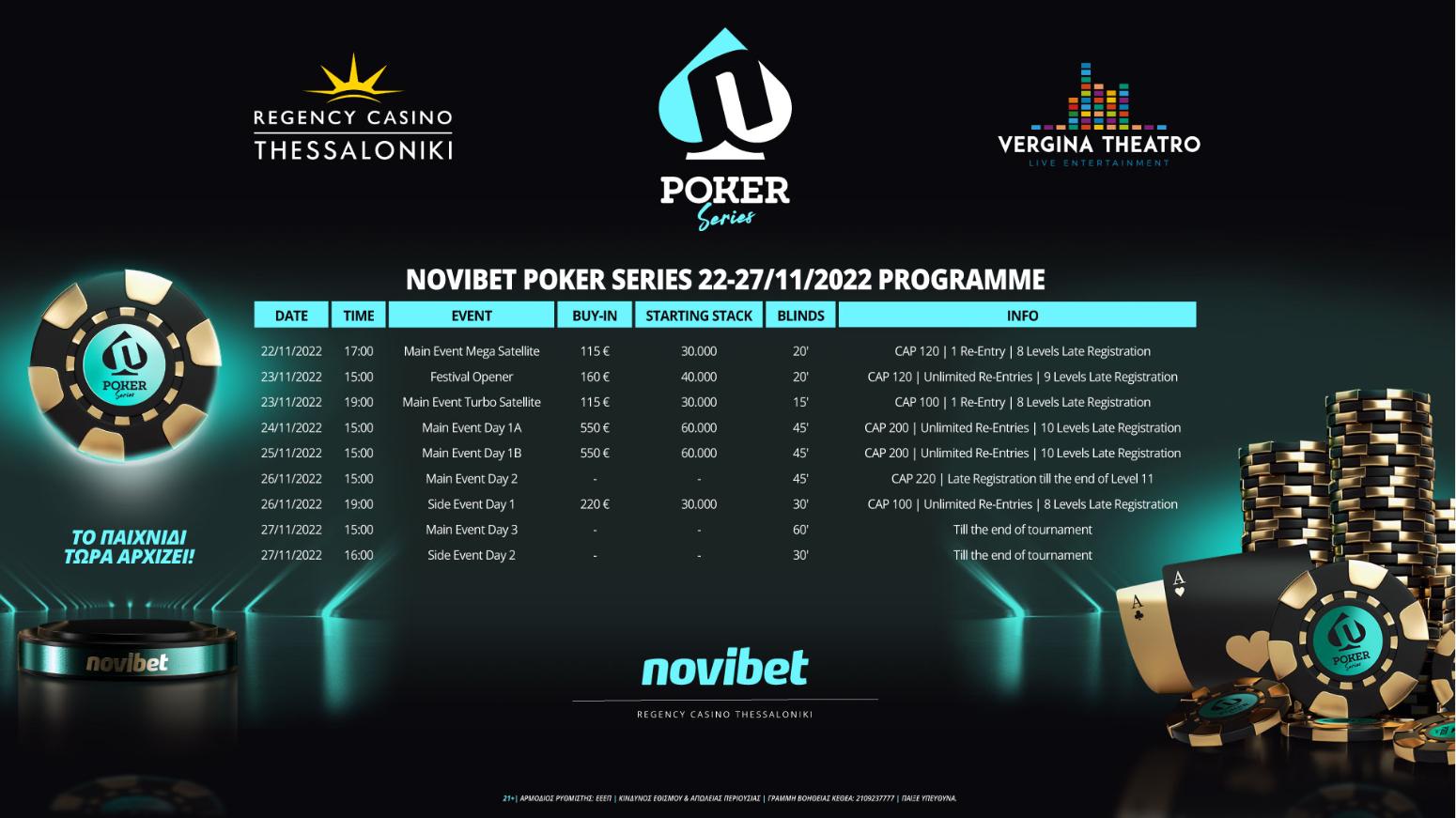 Novibet Live Poker Series: Το παιχνίδι αρχίζει