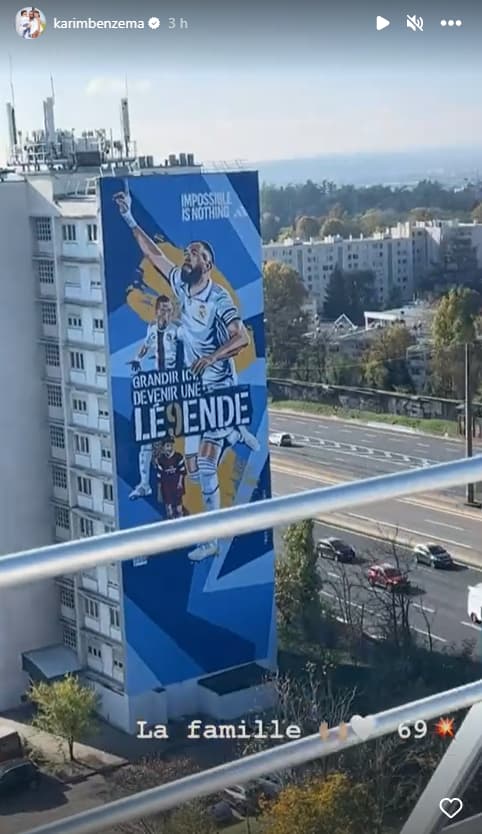 Μπενζεμά: Έγινε... γκράφιτι σε τοίχο κτιρίου της Λιόν