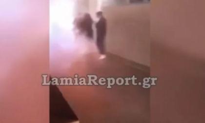 Άναψαν καπνογόνα σε Λύκειο της Λαμίας - Νόμιζαν ότι ξέσπασε πυρκαγιά, λιποθύμησε μία μαθήτρια