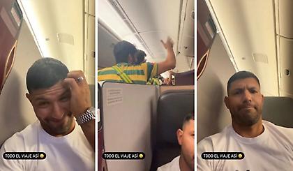 Ο Αγουέρο ταξίδεψε σε πτήση γεμάτη εκδηλωτικούς Βραζιλιάνους οπαδούς