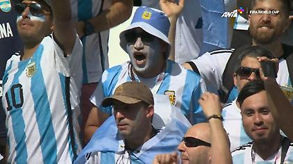 H προθέρμανση του Μέσι και το πάρτι των Αργεντινών στην κερκίδα
