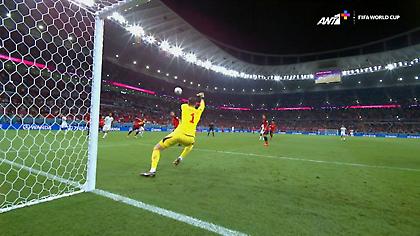 Νέα επέμβαση Κουρτουά σε δυνατό σουτ του Τζόνστον