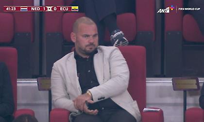 Στο γήπεδο ο «θρύλος» των Ολλανδών, Γουέσλεϊ Σνάιντερ