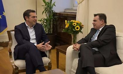 Συνάντηση Αλέξη Τσίπρα με τον αντιπρόεδρο της Κομισιόν Μαργαρίτη Σχοινά