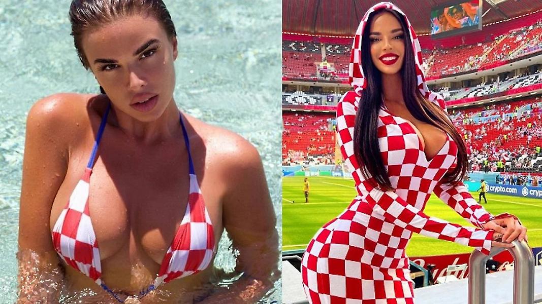 Η σέξι Ιβάνα Κνολ αναστάτωσε το Κατάρ στηρίζοντας την Κροατία