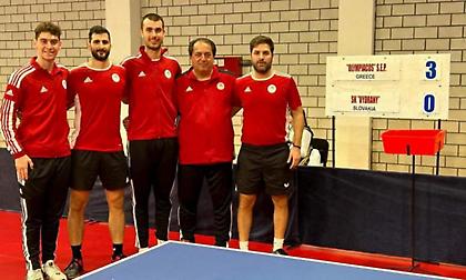 Ιδανική αρχή ο Ολυμπιακός στο Europe Trophy πινγκ πονγκ ανδρών